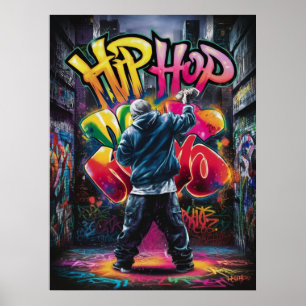 Affiche Graffiti de style urbain