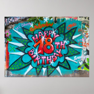 Affiche Graffiti du 18ème anniversaire