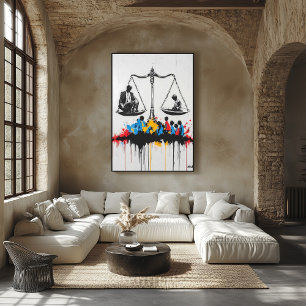 Affiche Graffiti Échelles de l'inégalité – Art de protesta