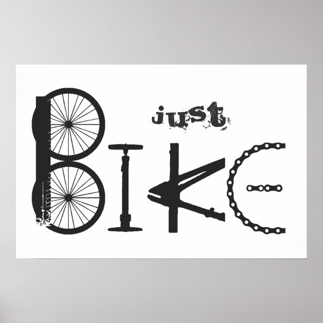 Affiche Graffiti "Just Bike" de Bike Parts & Tire Traces (Devant)