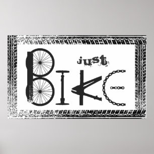 Affiche Graffiti "Just Bike" de Bike Parts & Tire Traces