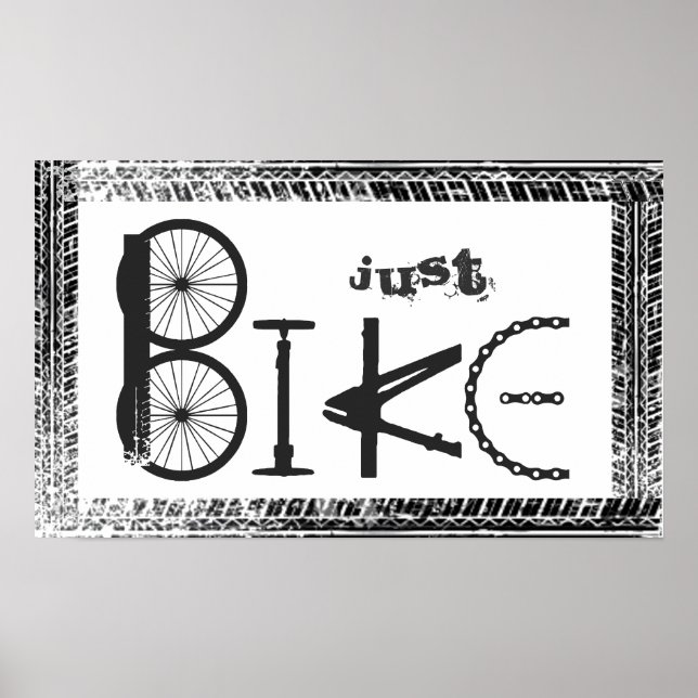 Affiche Graffiti "Just Bike" de Bike Parts & Tire Traces (Devant)