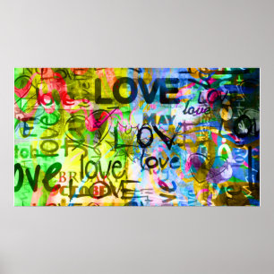 Affiche Graffiti Love