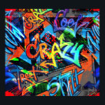 Affiche Graffiti lumineux, design graphique urbain.<br><div class="desc">motif de graffiti Abstrait. Avec des briques, des gouttes de peinture, des mots dans le style graffiti. Design urbain graphique pour textiles, vêtements de sport, imprimés. motif de graffiti cool avec des vibes urbaines. Idéal pour le sport et le textile. Street Art Unleashed ! Graffiti Motifs pour vos vêtements urbains...</div>