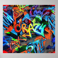 Graffiti lumineux, design graphique urbain.