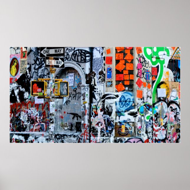 Affiche Graffiti One Way Street (Devant)