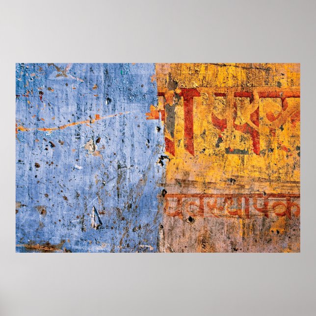 Affiche Graffiti peint au mur devanagari (Devant)