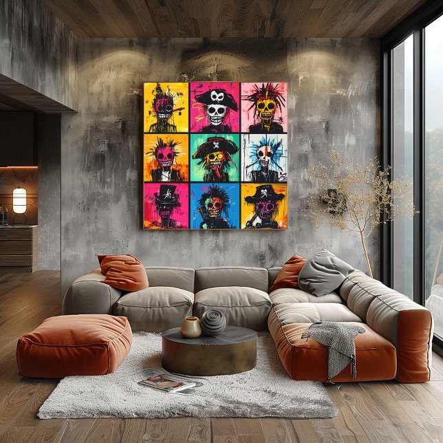 Affiche Graffiti Pirate caractères en gras, rue animée (Créateur téléchargé)