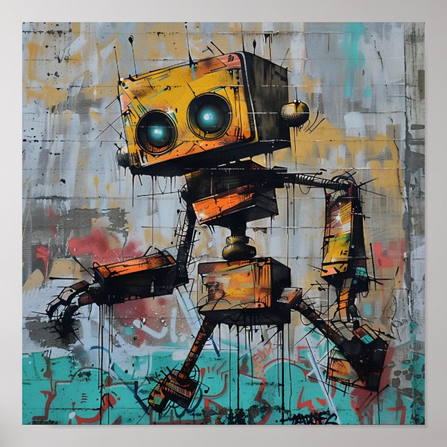 Affiche Graffiti Robot (Devant)