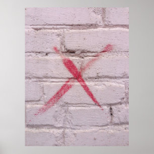 Affiche Graffiti rouge