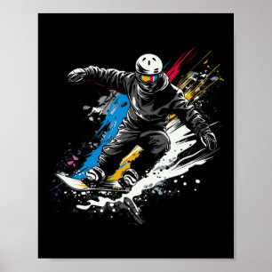 Affiche Graffiti Snowboard Alpine Snowboard
