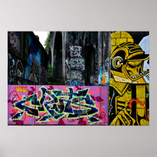 Affiche Graffiti Street Art Digbeth Birmingham Royaume-Uni
