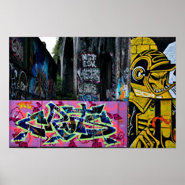 Affiche Graffiti Street Art Digbeth Birmingham Royaume-Uni (Devant)