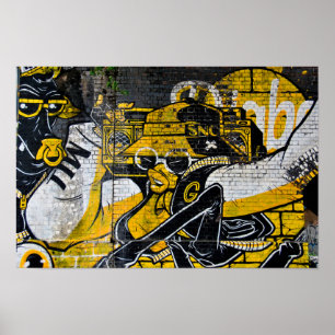 Affiche Graffiti Street Art Digbeth Birmingham Royaume-Uni