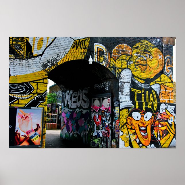 Affiche Graffiti Street Art Digbeth Birmingham Royaume-Uni (Devant)