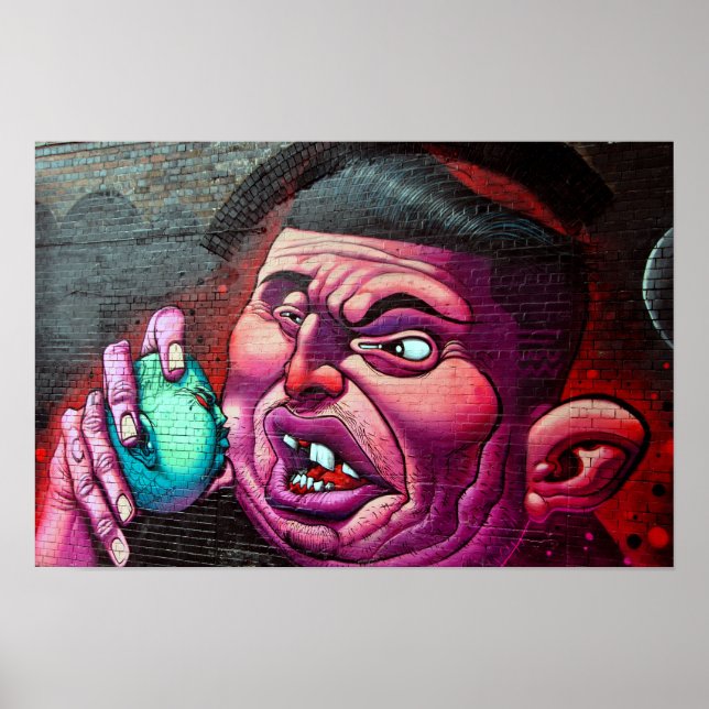 Affiche Graffiti Street Art Digbeth Birmingham Royaume-Uni (Devant)