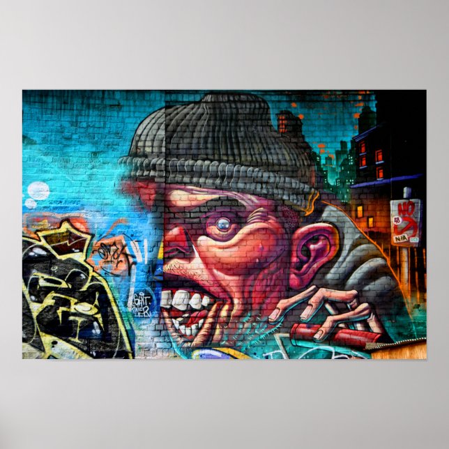 Affiche Graffiti Street Art Digbeth Birmingham Royaume-Uni (Devant)