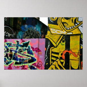 Affiche Graffiti Street Art Digbeth Birmingham Royaume-Uni