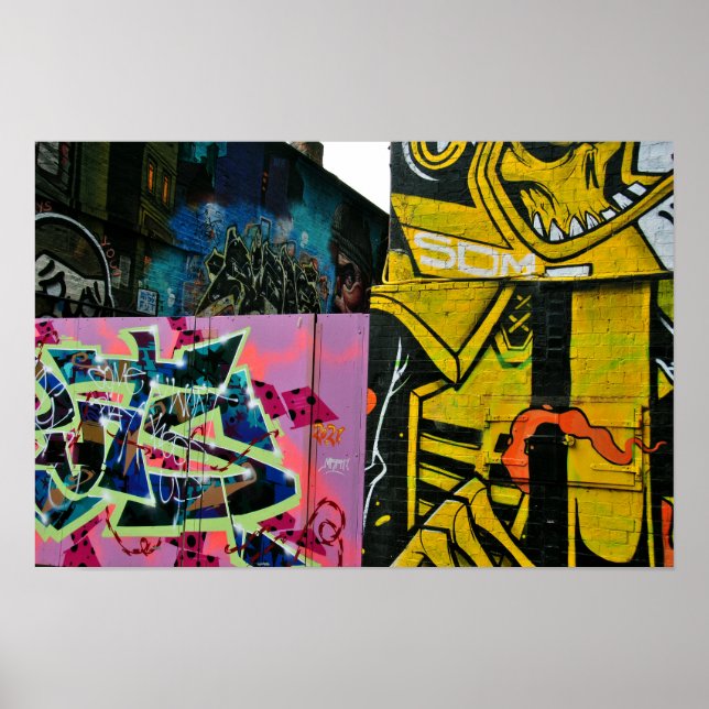 Affiche Graffiti Street Art Digbeth Birmingham Royaume-Uni (Devant)