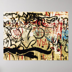 Affiche Graffiti sur un mur