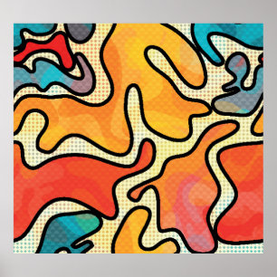 Affiche Graffiti urbain : Texture d'art sans transparence.