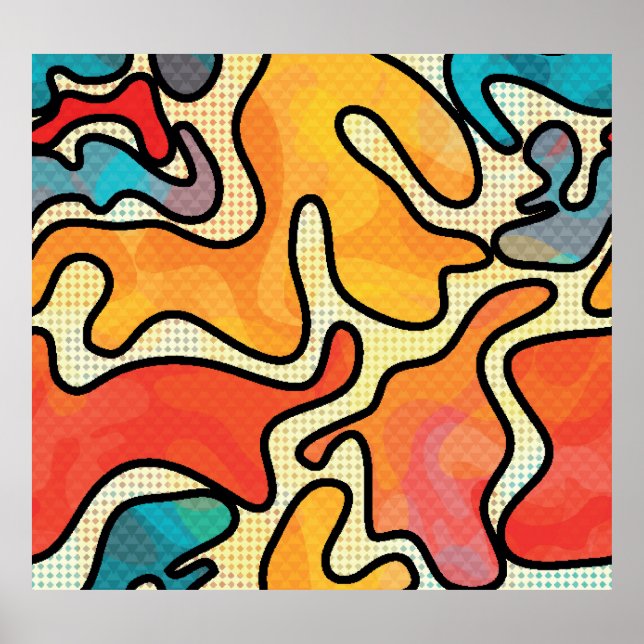 Affiche Graffiti urbain : Texture d'art sans transparence. (Devant)