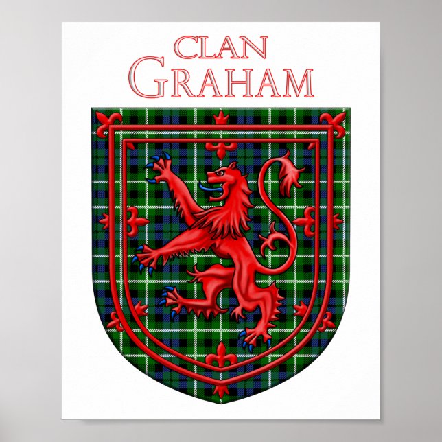 Affiche Graham Tartan Scottish Plaid Lion Rampant (Devant)