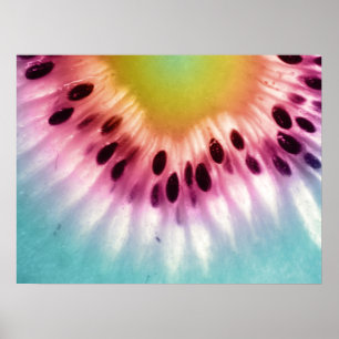 Affiche Graines Abstraites de fruits Kiwi