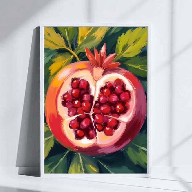 Affiche Graines de Grenade | Peinture de Fruit (Créateur téléchargé)