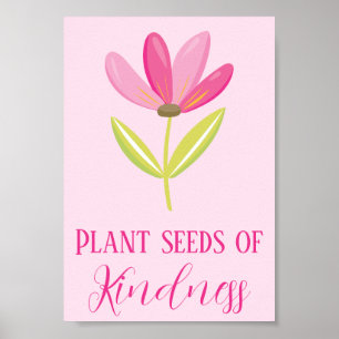 Affiche Graines plantes de douceur rose florale