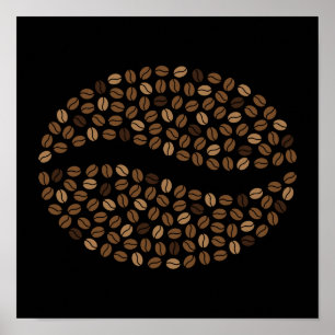 Affiche grains de café