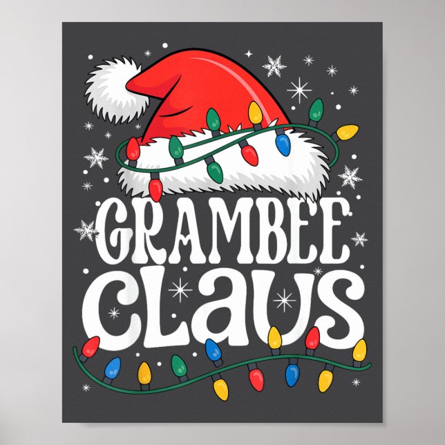 Affiche Grambee Claus Funny Xmas Christmas Grandma Holiday (Devant)