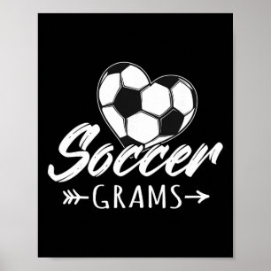 Affiche Grammes de foot-ball famille assortie qui aime le