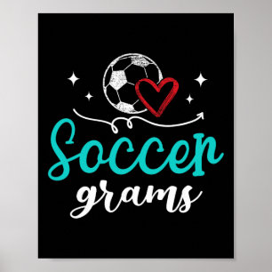 Affiche Grammes de foot drôles Grammes de joueur de foot d