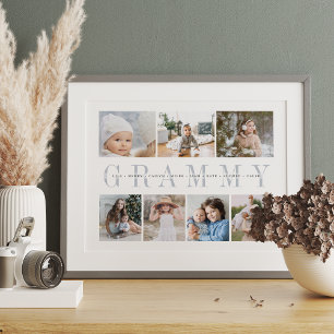 Affiche Grammy 7 Photo Grandchildren Collage Imprimer