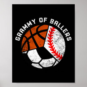 Affiche Grammy de Llers drôle vendu football esquissé Gram