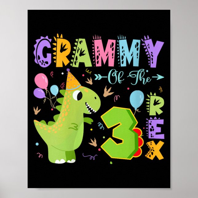 Affiche Grammy des femmes pour le T-Rex du 3e anniversaire (Devant)