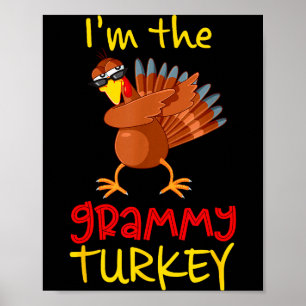 Affiche Grammy drôle de dindon de Thanksgiving corresponda