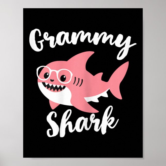 Affiche Grammy Shark Fête des mères grand-mère drôle (Devant)