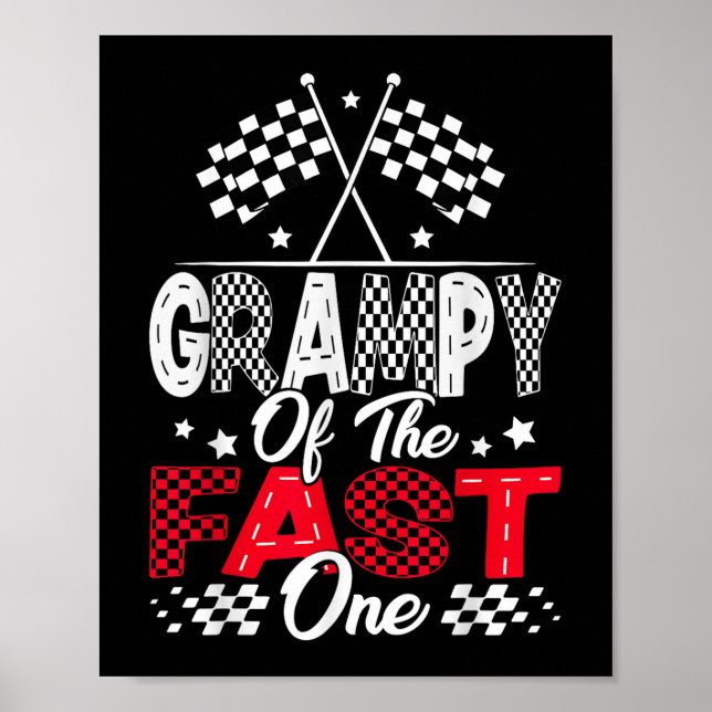 Affiche Grampy Du Fast One Premier Anniversaire Voiture De (Devant)