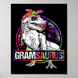 Affiche Gramsaurus Dinosaur Gram Saurus Famille Correspond