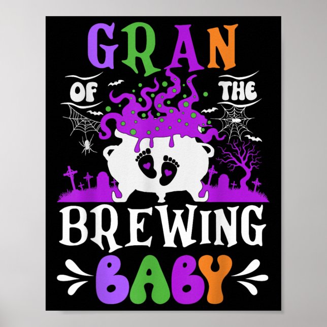 Affiche Gran Of The Brewing Baby Grandma To Be Halloween  (Devant)