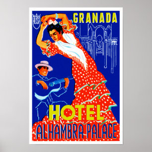 Affiche Granada Hotel Alhambra Palace