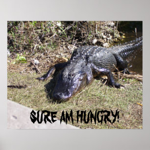 Affiche Grand Alligator Noir