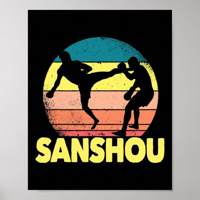 Affiche Grand Arts Martiaux de Kickboxing Chinois de Sansh (Devant)