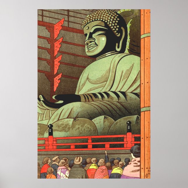 Affiche Grand Bouddha du temple Todaiji Asano Takeji 1953 (Devant)