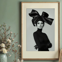 Grand Bow : Portrait Monochrome Haute Couture