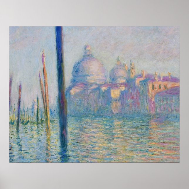 Affiche Grand Canal Monet Venise Italie Peinture classique (Devant)