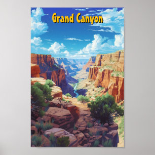 Affiche Grand Canyon Arizona États-Unis Vintage voyage