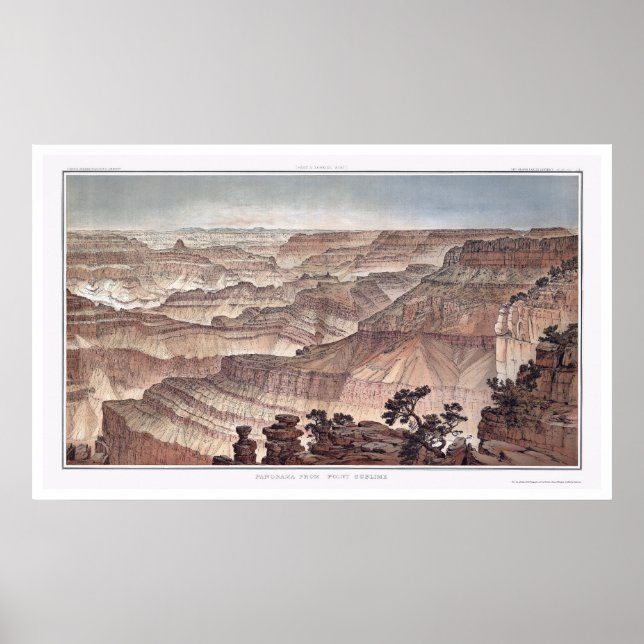 Affiche Grand Canyon de Pt. Sublime par Dutton 1882C (Devant)